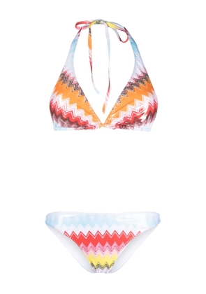Missoni Zigzag-print triangle-cup bikini - Orange