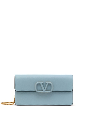 Valentino Garavani VLogo Signature leather wallet-on-chain - Blue