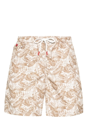 Kiton floral-print swim shorts - Neutrals