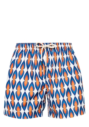 PENINSULA SWIMWEAR graphic-print swim shorts - White