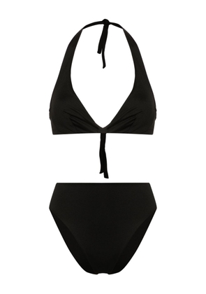 Fisico logo-patch triangle bikini - Black