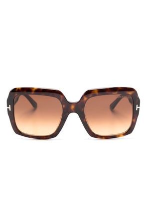 TOM FORD Eyewear Woodbury square-frame sunglasses - Brown