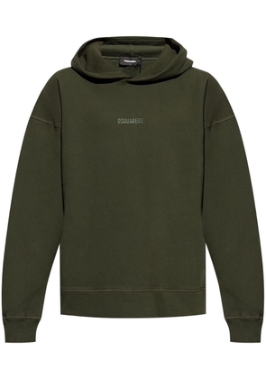 DSQUARED2 logo-print cotton hoodie - Green