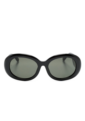 Linda Farrow Lina oval-frame sunglasses - Black