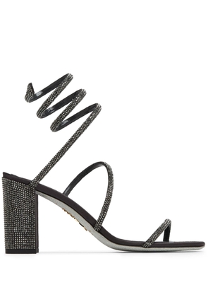René Caovilla Cleo 80mm crystal-embellished sandals - Black