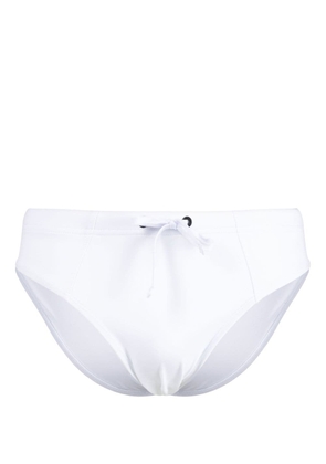 Karl Lagerfeld logo-print swimming trunks - White