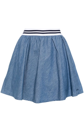 CHOCOOLATE logo-embroidered cotton skirt - Blue