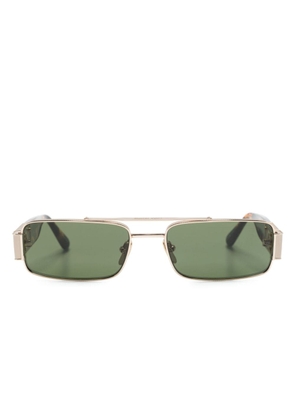 Linda Farrow Joey rectangle-frame sunglasses - Gold