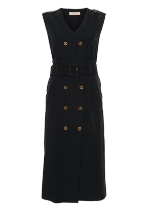 TWINSET double-breasted cotton midi dress - Black