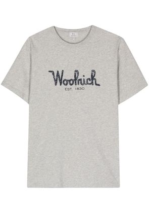 Woolrich embroidered-logo cotton T-shirt - Grey