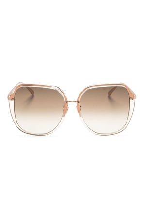 Linda Farrow Sofia oversized-frame sunglasses - Neutrals