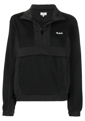 Woolrich panelled logo-patch sweatshirt - Black
