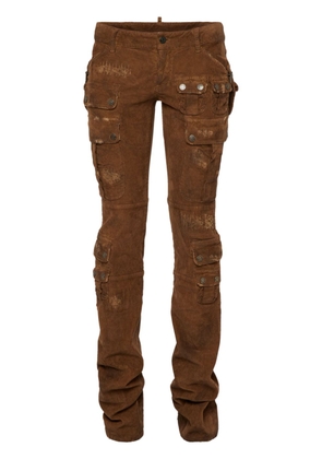 DSQUARED2 low-rise corduroy skinny trousers - Brown