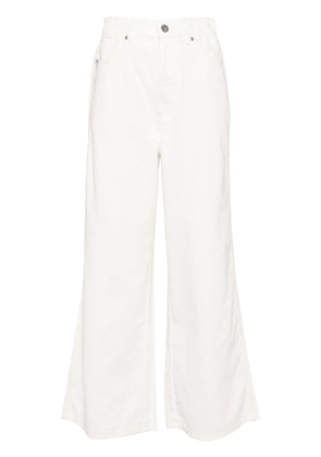 CHOCOOLATE mid-rise wide-leg jeans - White