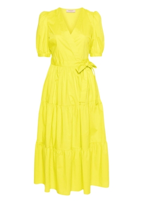 TWINSET poplin midi dress - Yellow