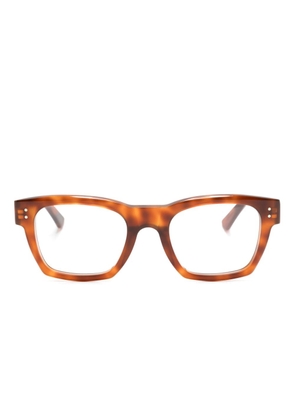 Marni Eyewear tortoiseshell rectangle-frame glasses - Orange