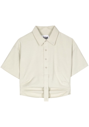 izzue cropped polo shirt - Neutrals