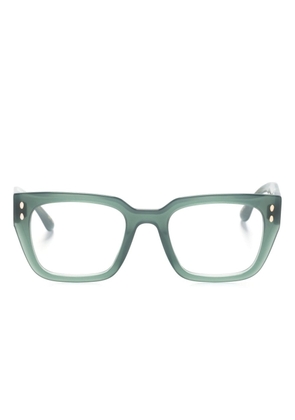 Isabel Marant Eyewear logo-print square-frame glasses - Green