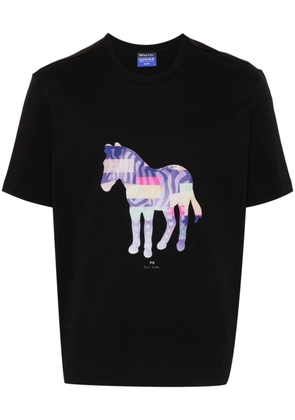 PS Paul Smith zebra-print cotton T-shirt - Black