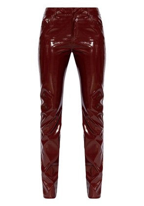 Blumarine skinny vinyl trousers - Red