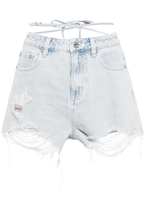 Musium Div. ripped detailing jean shorts - Blue