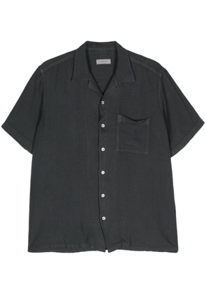 Canali short-sleeve linen shirt - Grey