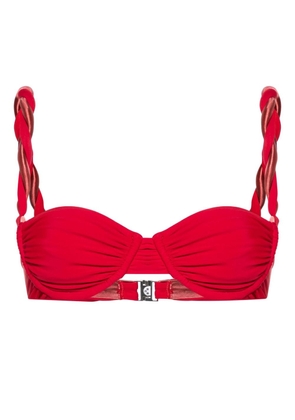Isa Boulder Chunky Rope underwire bikini top - Red