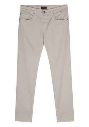Fay mid-rise cotton chino trousers - Grey