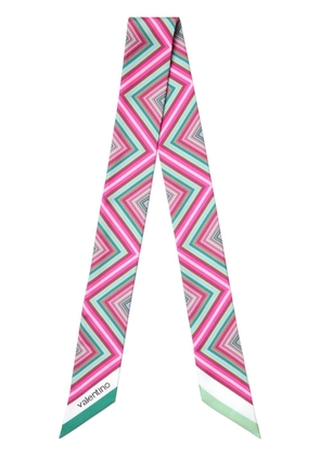 Valentino Garavani geometric-print silk scarf - Pink