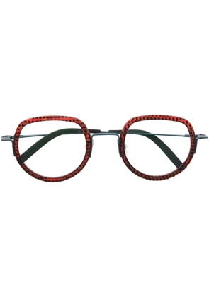 Theo Eyewear round-frame glasses - Brown