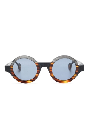 Theo Eyewear Kubisme round-frame sunglasses - Brown
