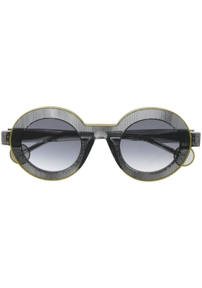 Theo Eyewear Joaquin round-frame sunglasses - Black