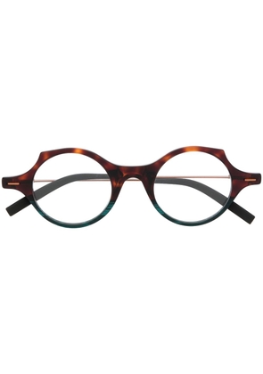 Theo Eyewear round-frame glasses - Brown