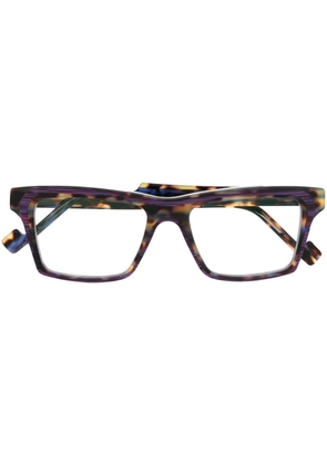 Theo Eyewear Rebus 10 tortoiseshell rectangle-frame glasses - Brown