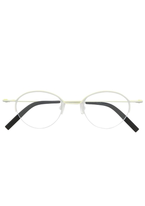 Theo Eyewear Dauphinois round-frame optical glasses - Yellow