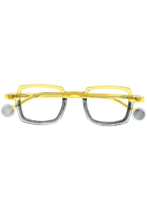 Theo Eyewear Schaukel 13 square-frame glasses - Yellow