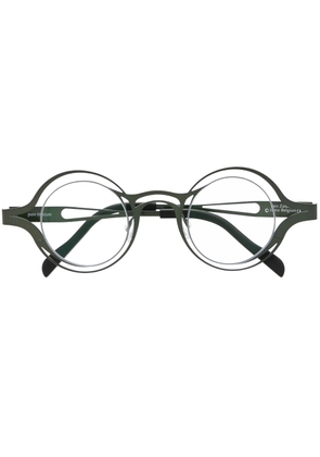 Theo Eyewear Zanzibar 508 double-frame glasses - Green