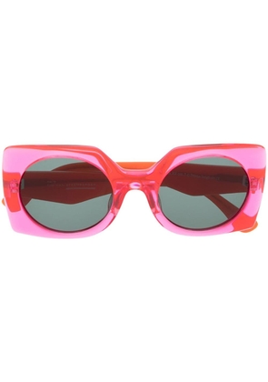Theo Eyewear oversized translucent sunglasses - Orange