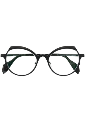 Theo Eyewear Pendeloque round-frame glasses - Black