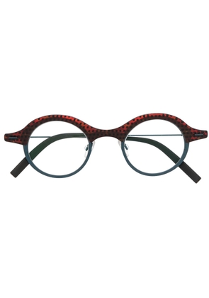 Theo Eyewear Trufo 12 club-round glasses - Brown