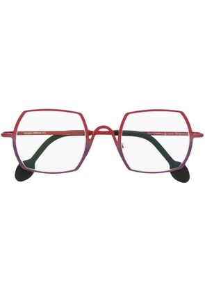 Theo Eyewear Cambria square-frame optical glasses - Red