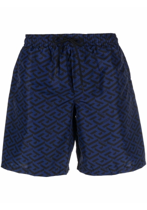 Versace Greca logo-print swim shorts - Blue