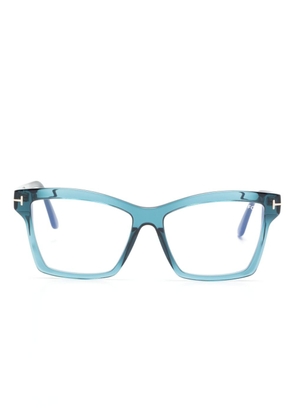 TOM FORD Eyewear FT5964B rectangle-frame glasses - Blue