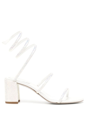 René Caovilla Cleo 80mm crystal-embellished sandals - White