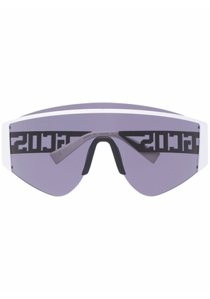 Gcds oversized shield-frame sunglasses - White
