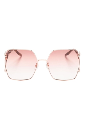 Gucci Eyewear Double G oversize-frame sunglasses - Gold