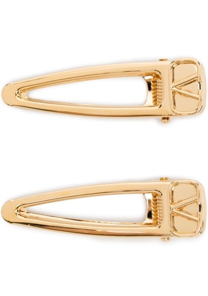 Valentino Garavani VLogo hair clips (set of two) - Gold
