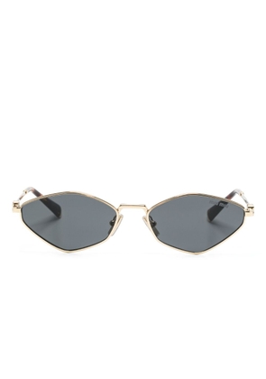 Miu Miu Eyewear 56ZS geometric-frame sunglasses - Gold