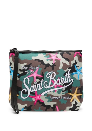 MC2 Saint Barth Aline logo-print makeup bag - Green