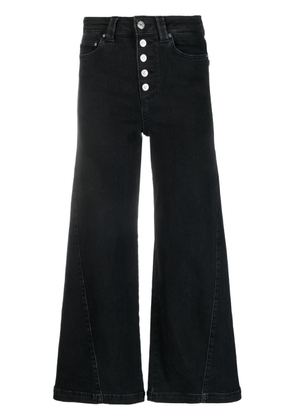 PAIGE button-detail cropped jeans - Black